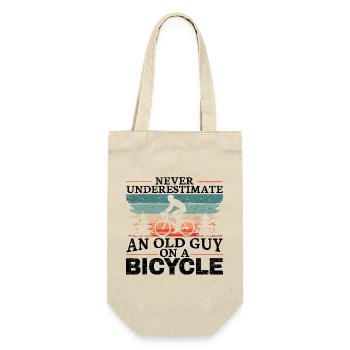 Never Underestimate An Old Man On A Bicycle Men - Sac à bouteille - nature - Devant