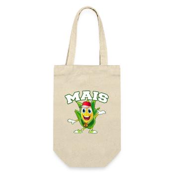 Mais maiskolben popcorn verkauf stand motiv - Geschenkbeutel für Flaschen - Natur - Vorne