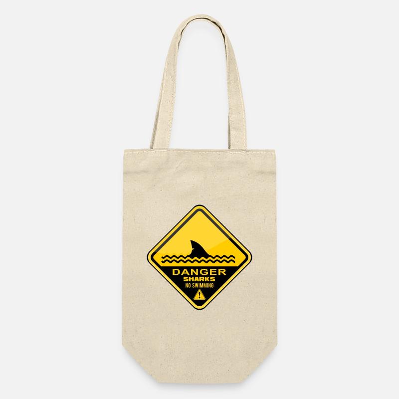 Danger Requins Pas de natation - Sac à bouteille - nature