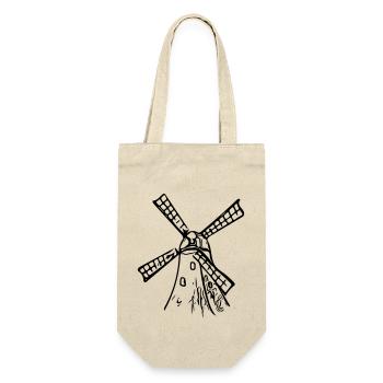 Classic Vintage Windmill - Gift Bag for Bottles - nature - Front