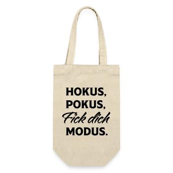 Hokus Pokus Fick Dich Modus - Geschenkbeutel für Flaschen - Natur - Vorne