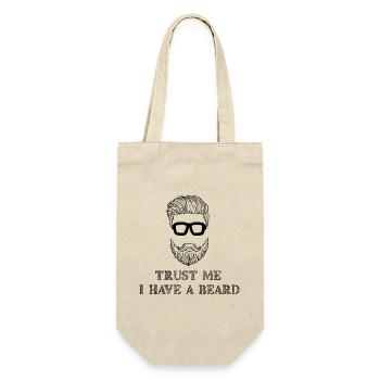 Beard Wearer Beard Statement Mustache Humorous - Gift Bag for Bottles - nature - Front