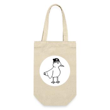 Möwe Anarchie – Freche maritim Hipster Küstenkunst - Geschenkbeutel für Flaschen - Natur - Vorne