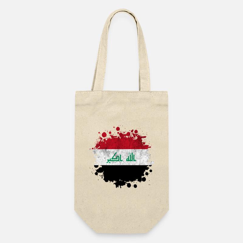 Irak Splash Flaggen Design - Geschenkbeutel für Flaschen - Natur
