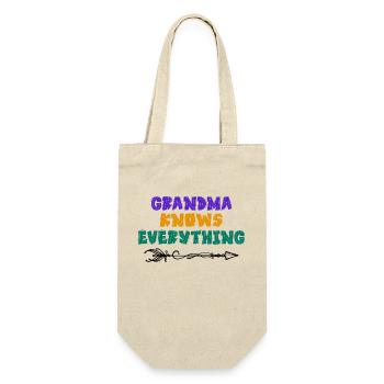 Vieille femme Cool Déclaration Grand-mère Grand-mère Senior - Sac à bouteille - nature - Devant