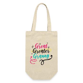 Großmutter Oma Spruch Rentnerin Alles Gute - Geschenkbeutel für Flaschen - Natur - Vorne