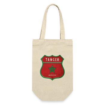 Tangier Morocco Coat of Arms Flags Design - Gift Bag for Bottles - nature - Front