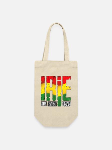 Vibrantes Reggae-Design mit Regenbogenfarben - Geschenkbeutel für Flaschen - Natur