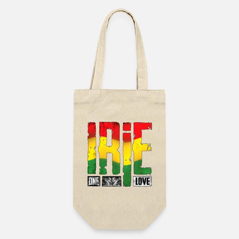 Vibrantes Reggae-Design mit Regenbogenfarben - Geschenkbeutel für Flaschen - Natur