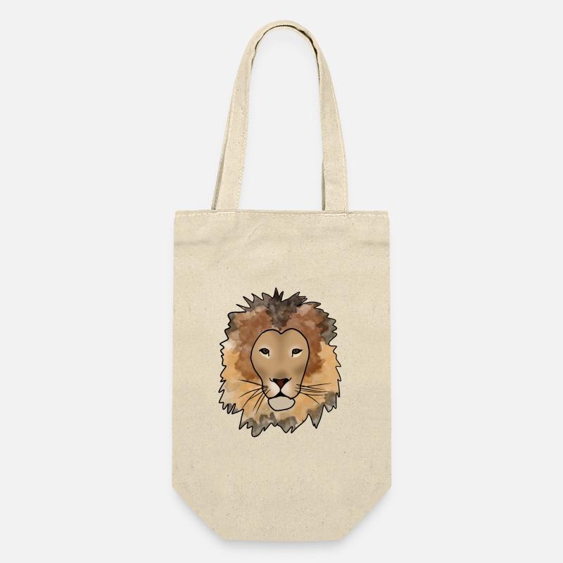 Löwe - Geschenkbeutel für Flaschen - Natur