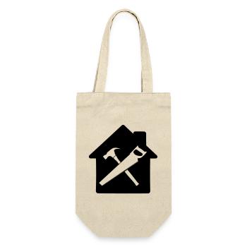 Carpenter tool logo house building - Gift Bag for Bottles - nature - Front