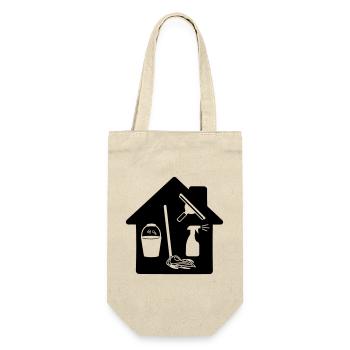 Logo schoomaker with tools in cottage - Gift Bag for Bottles - nature - Front