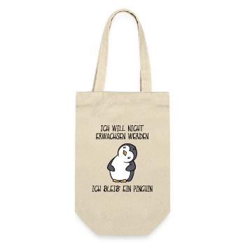 Lustig Süß Pinguin Tier Vogel Statement - Geschenkbeutel für Flaschen - Natur - Vorne