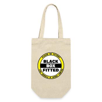 Please Be Patient - Black Box Fitted - Gift Bag for Bottles - nature - Front