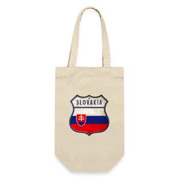Slowakei Flaggen Wappen Design - Geschenkbeutel für Flaschen - Natur - Vorne