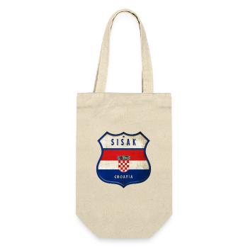 Sisak Kroatien Flaggen Wappen Design - Geschenkbeutel für Flaschen - Natur - Vorne