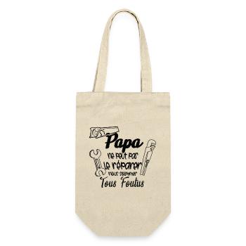 si papa ne peut pas réparer nous sommes foutus - Sac à bouteille - nature - Devant