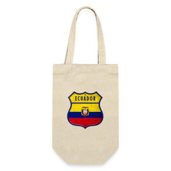 Ecuador Flaggen Wappen Design - Geschenkbeutel für Flaschen - Natur - Vorne