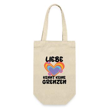 Gleichberechtigung Lgbt beziehung Herz Statement - Geschenkbeutel für Flaschen - Natur - Vorne