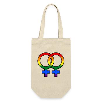 Gleichgeschlechtliche Ehe Lgbt Beziehung Stolz - Geschenkbeutel für Flaschen - Natur - Vorne