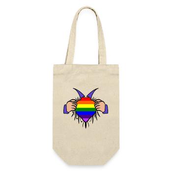 Lgbt Heart Rainbow Sexuality Human Rights - Gift Bag for Bottles - nature - Front