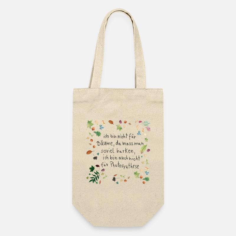 Laub mit Spruch - Geschenkbeutel für Flaschen - Natur