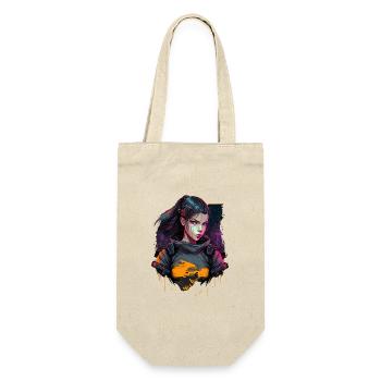 Cool Drawing of a Futuristic Women - Gift Bag for Bottles - nature - Front