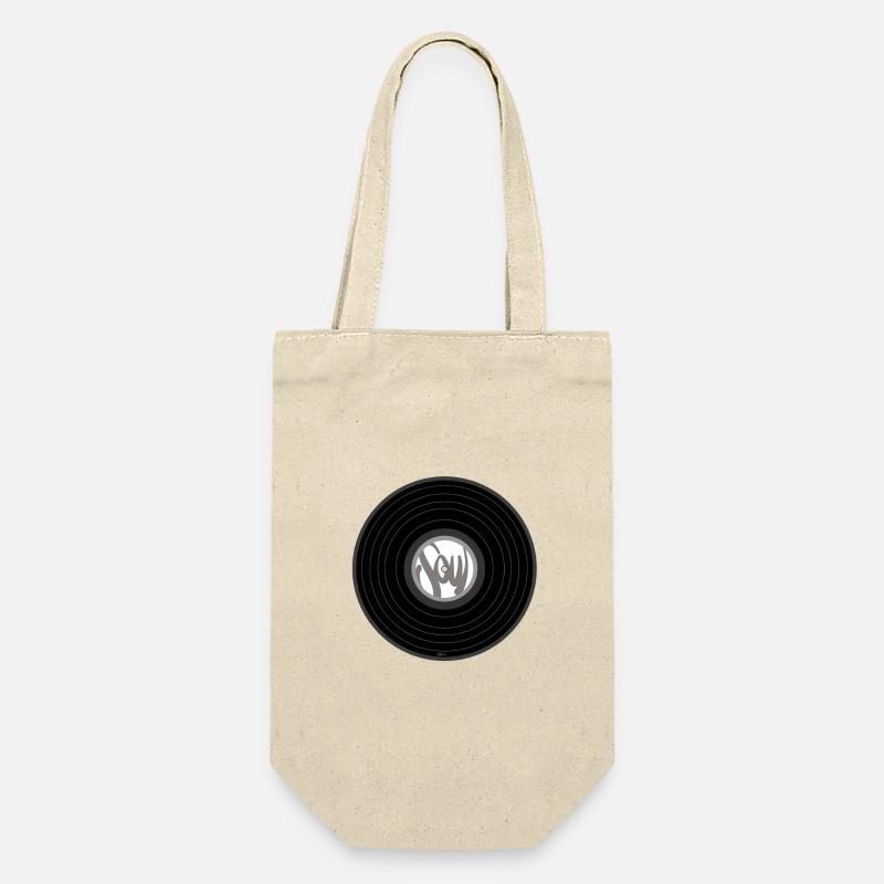 Vinyl - Geschenkbeutel für Flaschen - Natur
