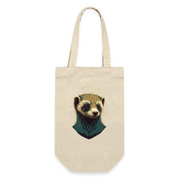 Ferret Head - Gift Bag for Bottles - nature - Front