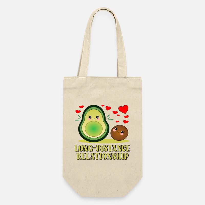 Long-distance relationship - Avocado FUNNY - Gift Bag for Bottles - nature
