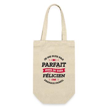 FÉLICIEN PARFAIT - PRENOM FÉLICIEN - Sac à bouteille - nature - Devant