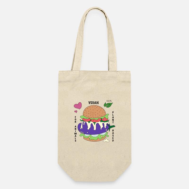 Affiche Burger Vegan - Sac à bouteille - nature