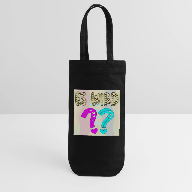 BABYSPRÜCHE - ES WIRD EIN MÄDCHEN ODER JUNGE FRAGE Geschenkbeutel für Flaschen