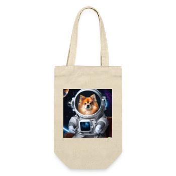 Pomeranian im Raumanzug - Hund im Weltall - Geschenkbeutel für Flaschen - Natur - Vorne