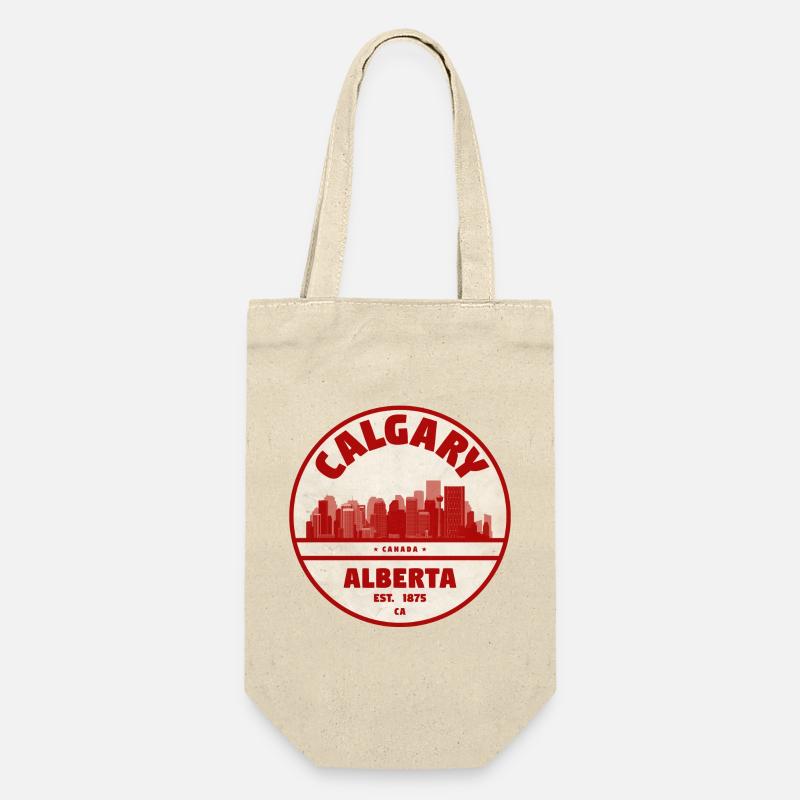 Calgary Skyline Vintage Badge Alberta - Gift Bag for Bottles - nature