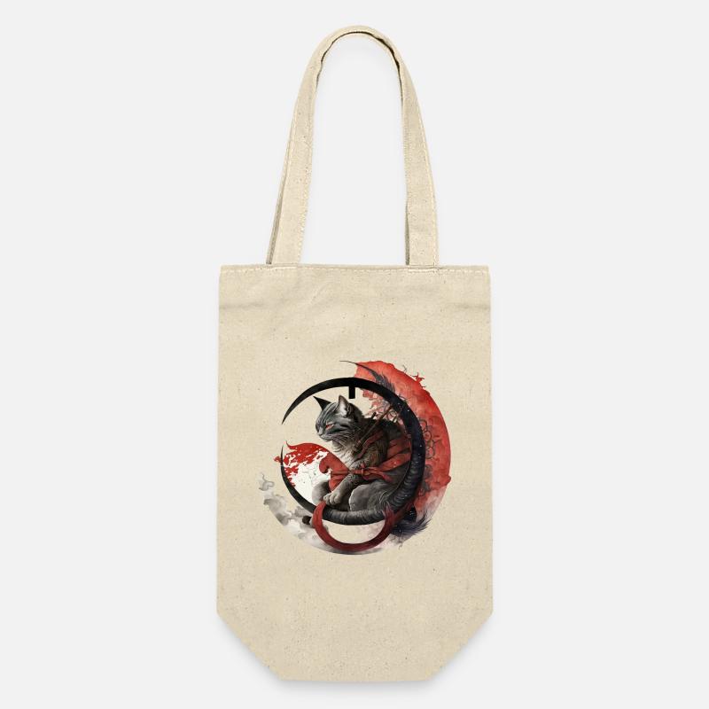 Chat de style japonais - Sac à bouteille - nature
