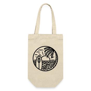 Beach please - Geschenkbeutel für Flaschen - Natur - Vorne