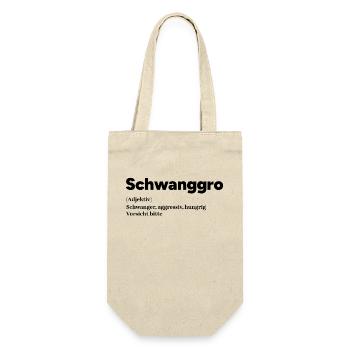 Schwangerschaft Schwanger Mutter Statement Eltern - Geschenkbeutel für Flaschen - Natur - Vorne