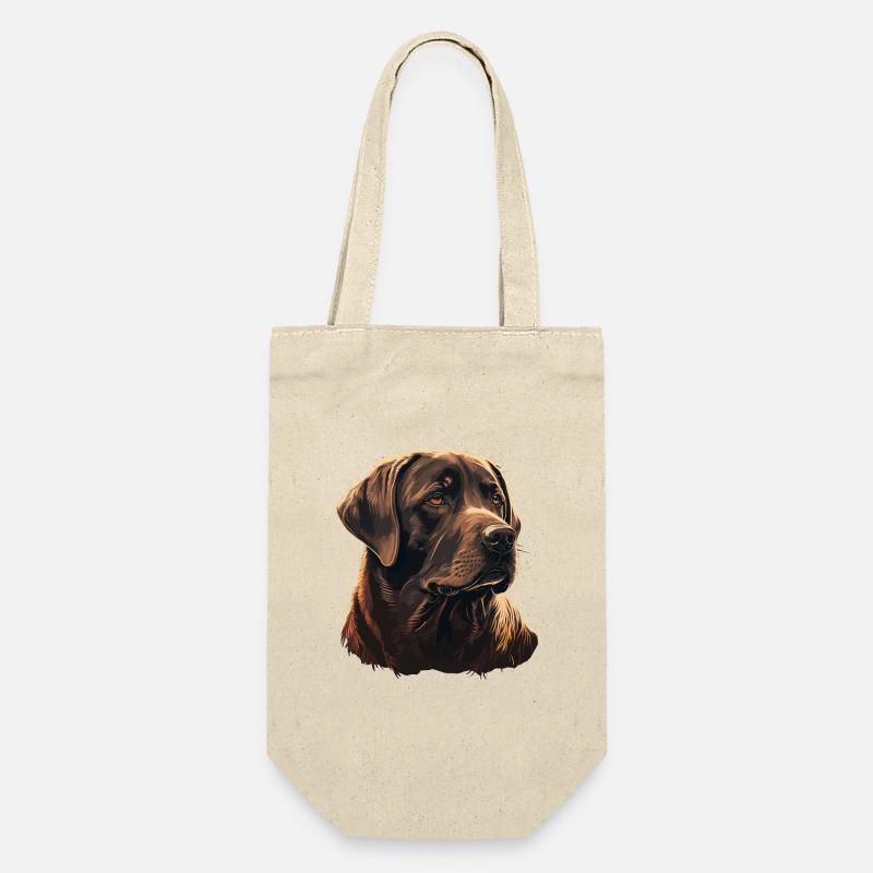 Chocolate Colored Labrador Retriever Pet - Gift Bag for Bottles - nature