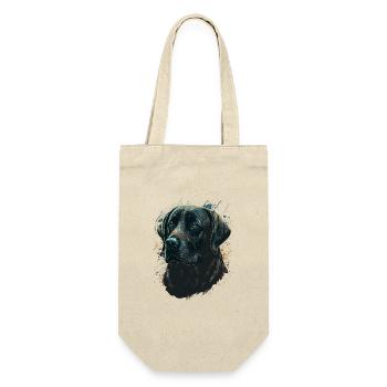 Labrador Retriever auf maligem Hintergrund - Geschenkbeutel für Flaschen - Natur - Vorne
