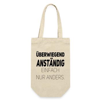Anständig einfach nur anders - Geschenkbeutel für Flaschen - Natur - Vorne