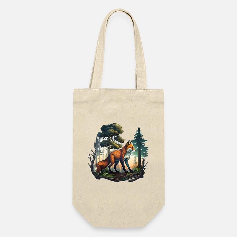 Fuchs im Wald - Geschenkbeutel für Flaschen - Natur