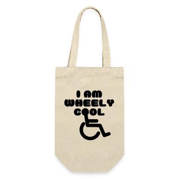 I'm wheely cool. Wheelchair humor * - Gift Bag for Bottles - nature - Front