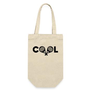 Cooler Spruch Padel Padelspiel Sportart Schläger - Geschenkbeutel für Flaschen - Natur - Vorne