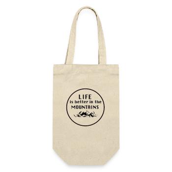Life is better in the Mountains! - Gift Bag for Bottles - nature - Front
