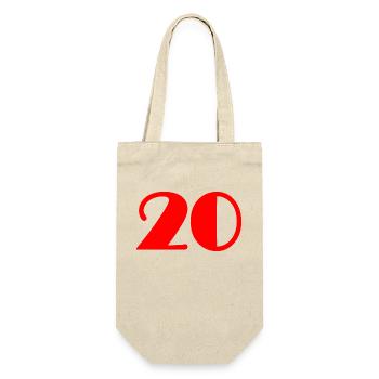 20 ANS,20e ANNIVERSAIRE,ANNIVERSAIRE 20 ANS - Sac à bouteille - nature - Devant