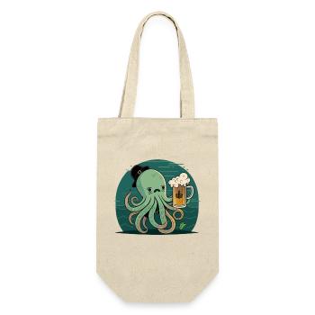 Funny sailor octopus with beer - Gift Bag for Bottles - nature - Front