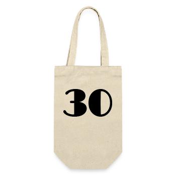 30 ANS. 30. 30e ANNIVERSAIRE. ANNIVERSAIRE 30 ANS - Sac à bouteille - nature - Devant