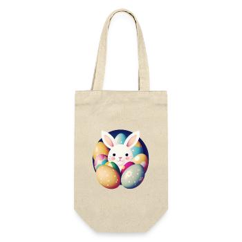 Lapin de Pâques avec des œufs de Pâques - Sac à bouteille - nature - Devant