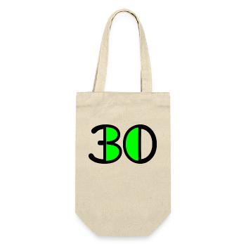 30. 30 ANS. 30e ANNIVERSAIRE. ANNIVERSAIRE 30 ANS - Sac à bouteille - nature - Devant